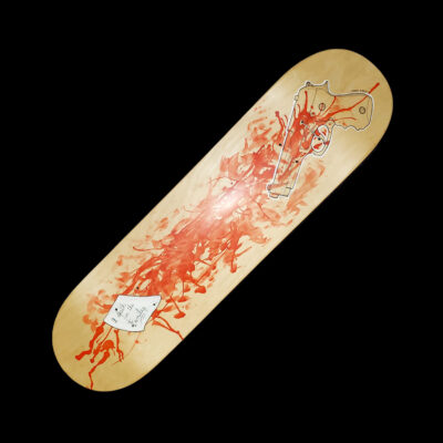 "A Death in the Family" Ink One-of-a-kind Skateboard Drawing