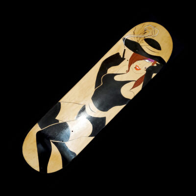 "Switchblade" Ink & Paint One-of-a-kind Skateboard Deck Drawing