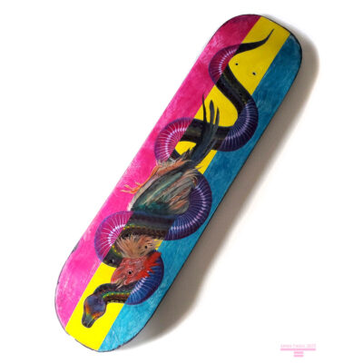 "Food Chain" Acrylic One-of-a-Kind Skateboard Painting