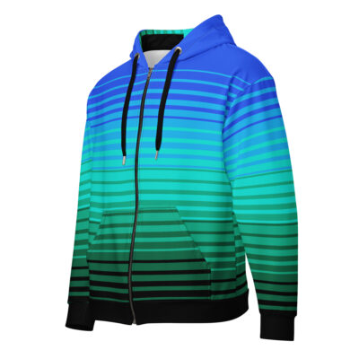 Retro Color Band Cool Colors Unisex zip hoodie