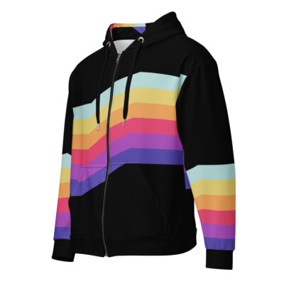 Retro VHS Tape Colors Unisex zip hoodie