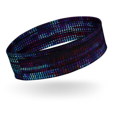 Blue Glitch Headband